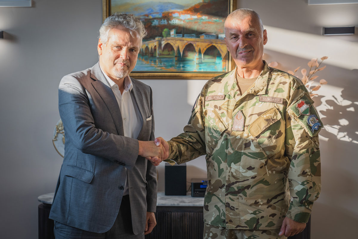 COM EUFOR hosted Ambassador Johann Sattler at Camp Butmir