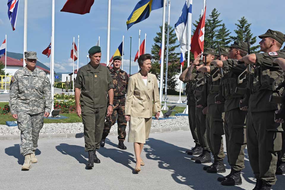 HRH The Princess Royal visits EUFOR