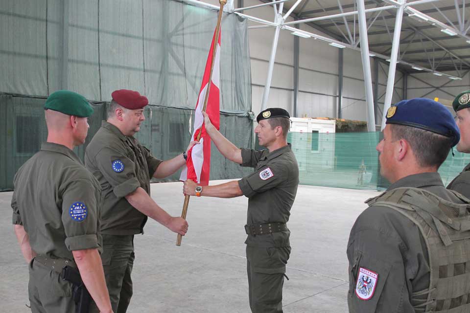 Change of Command in Austrian National Contingent