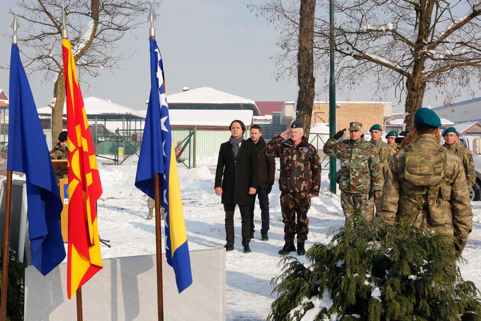 L-R Macedonian Deputy Ambassador, Chief of Staff EUFOR and Macedonian Senior National Representative to EUFOR.