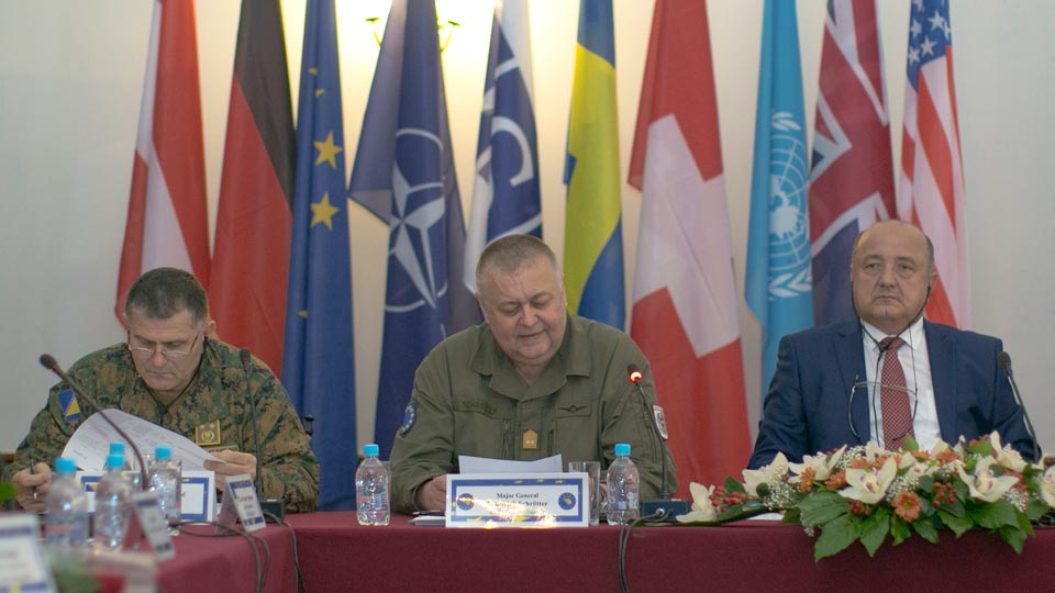  L-R Lt Gen Jeleć, Maj Gen Schrötter, Deputy Minister Jusić.