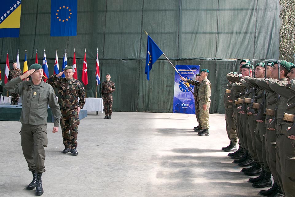 COMEUFOR Maj Gen Waldner inspecting the parade