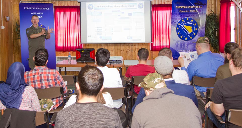 Maj Kovacs briefing the Students