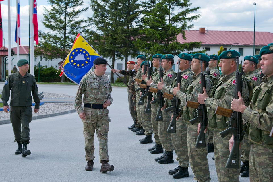 An Honor Guard welcomed General Everard at the EUFOR HQ