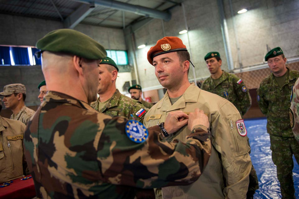 Medal parade at EUFOR HQ