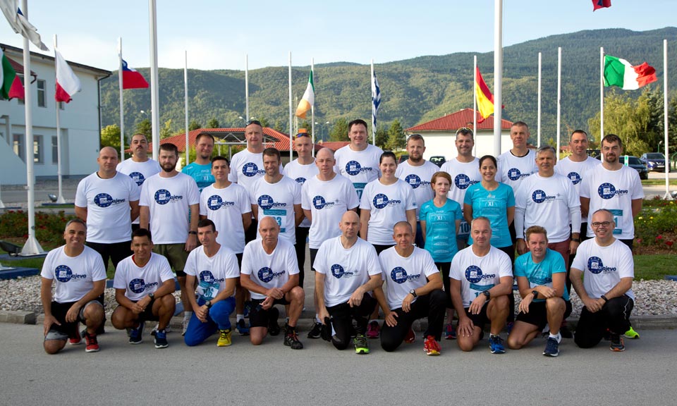 EUFOR soldiers run the Sarajevo half marathon